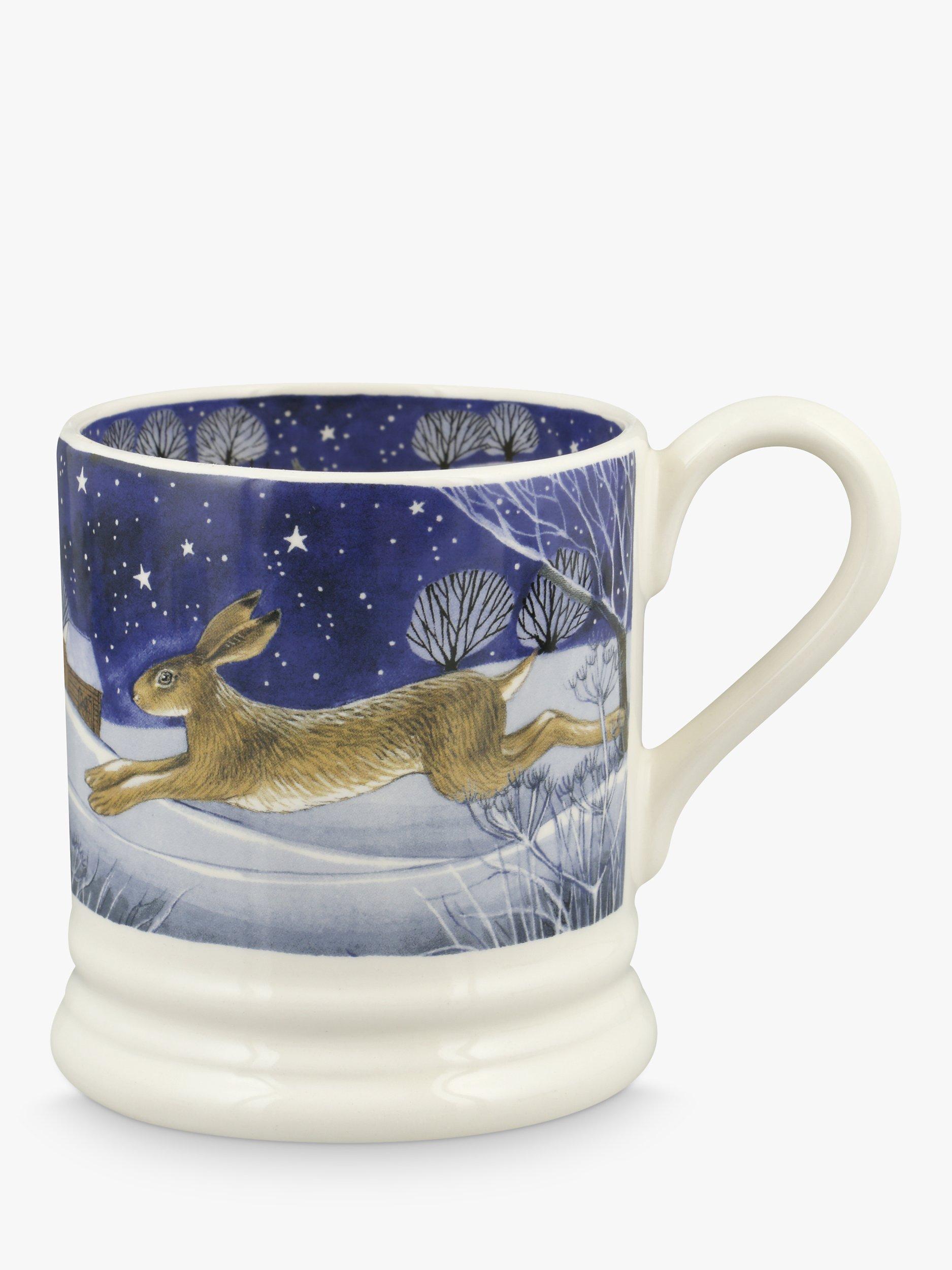 Emma Bridgewater Midnight Hare Half Pint Earthenware Mug, 300ml