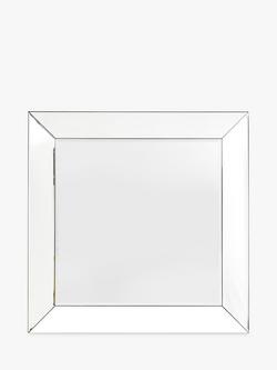 Gallery Direct Salinas Square Bevelled Glass Wall Mirror, 90 x 90cm, Clear/Black, Clear/Black