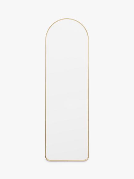 Gallery Direct Riverside Arched Metal Frame Wall Mirror, 150 x 45cm, Gold