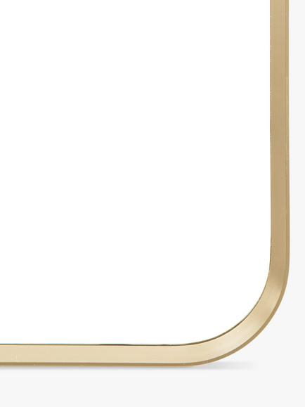 Gallery Direct Riverside Arched Metal Frame Wall Mirror, 150 x 45cm - view 2, Gold