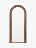 Gallery Direct Modesto Full-Length Arched Wooden Wall Mirror, 180 x 80cm, Dark Wood