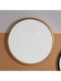 Gallery Direct Cade Round Wall Mirror, 60cm - view 2, Antique Gold