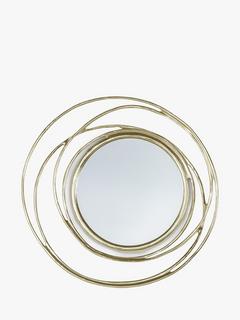 Gallery Direct Harrison Round Metal Frame Wall Mirror, 66cm, Gold