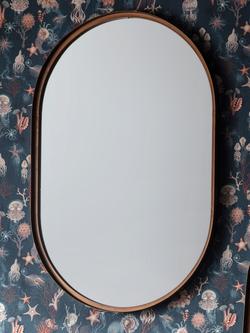 Gallery Direct Greystoke Ellipse Metal Frame Wall Mirror, 90.5 x 60cm, Bronze - view 2, Bronze