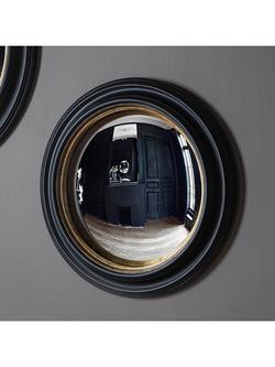 Gallery Direct Rockbourne Convex Wall Mirror, 50cm, Black/Gold - view 2, Black/Gold