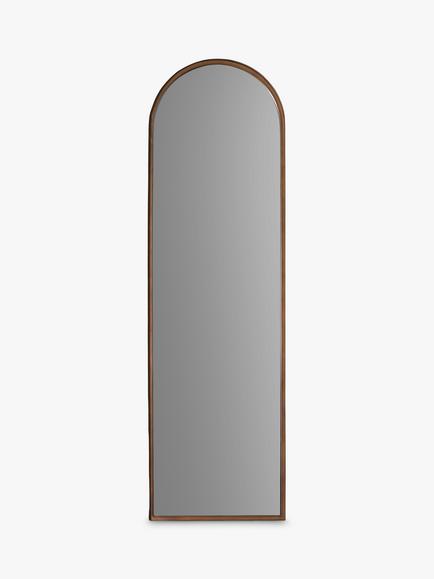 Gallery Direct Greystoke Arched Metal Frame Leaner Mirror, 170 x 50.5cm, Bronze, Bronze
