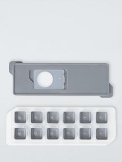 John Lewis Silicone Ice Cube Tray, 12 Cube, Light Grey