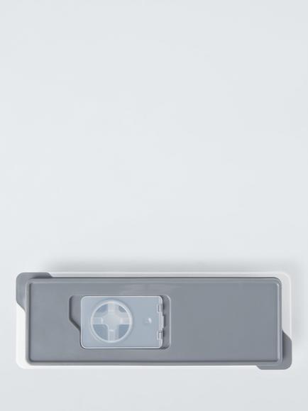 John Lewis Silicone Ice Cube Tray, 12 Cube - view 2, Light Grey