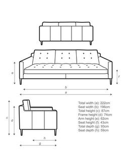 John Lewis Draper II Grand 4 Seater Sofa, Dark Leg, Vintage Toffee Leather - view 2, Vintage Toffee Leather