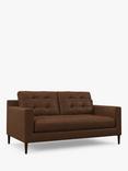 John Lewis Draper II Medium 2 Seater Sofa, Dark Leg, Vintage Toffee Leather