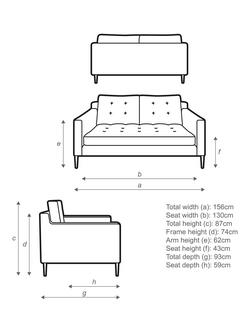 John Lewis Draper II Medium 2 Seater Sofa, Light Leg - view 2, Soft Chenille Moss Green