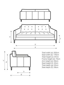 John Lewis Draper II Large 3 Seater Sofa, Dark Leg, Vintage Toffee Leather - view 2, Vintage Toffee Leather