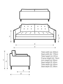 John Lewis Draper II Large 3 Seater Sofa, Light Leg - view 2, Soft Chenille Moss Green