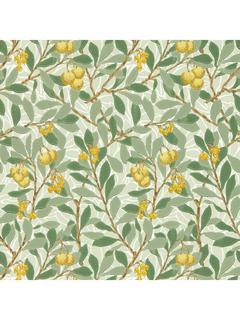 Morris & Co. Arbutus Wallpaper, Sage/Lemon MFRW217356