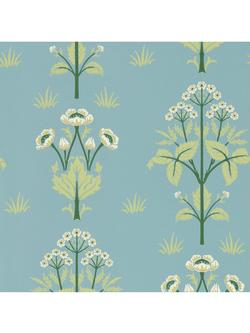 Morris & Co. Meadow Sweet Wallpaper, Mineral Blue