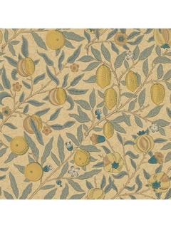 Morris & Co. Fruit Wallpaper, Blue/Gold/Brown DGW1FU103
