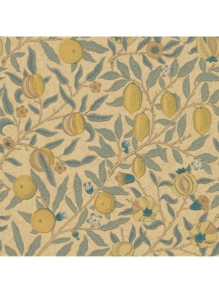 Morris & Co. Fruit Wallpaper, Blue/Gold/Brown DGW1FU103, 