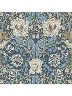 Morris & Co.Honeysuckle & Tulip Wallpaper, Woad/Thyme MFRW217371, 