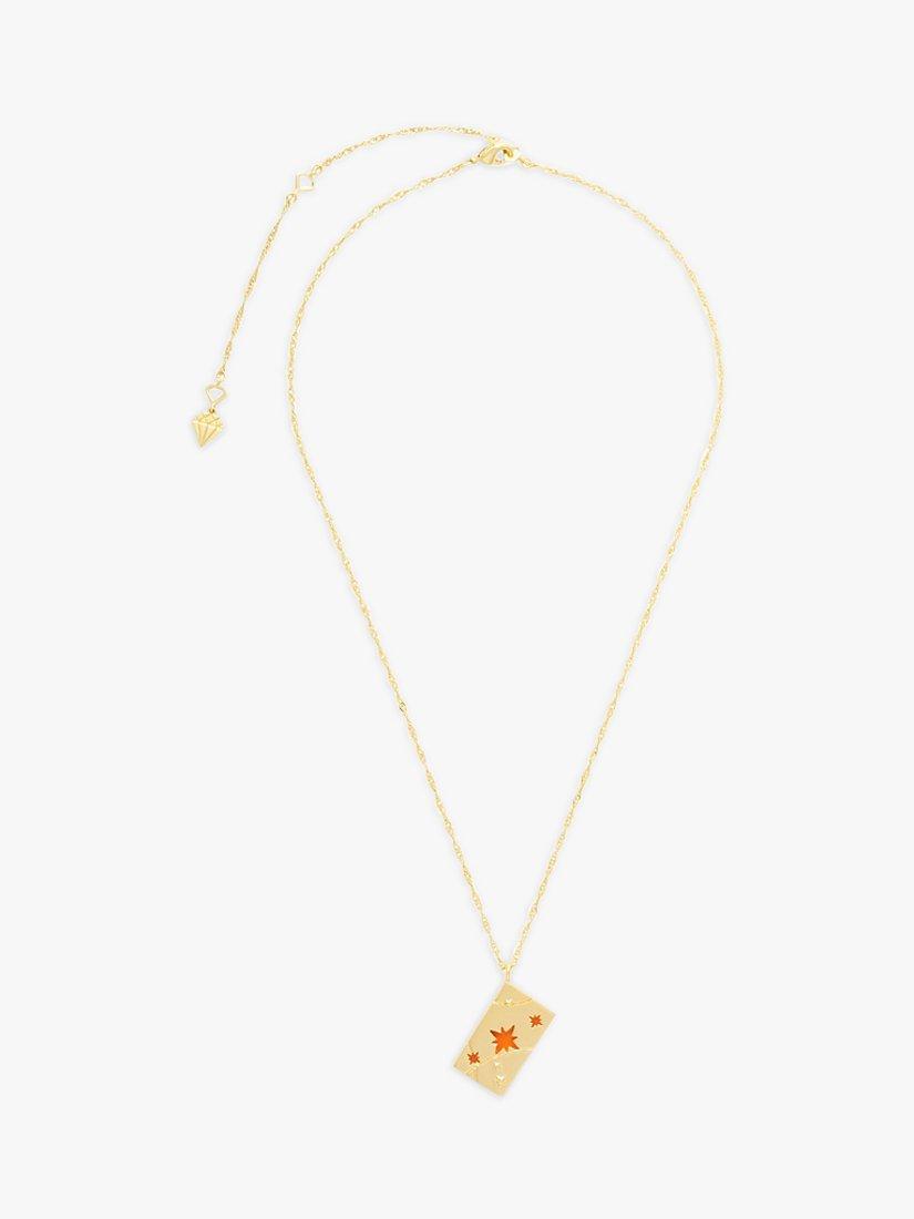 Product image 1 of 10, which shows Wanderlust + Co Red Packet Pendant Necklace, Gold