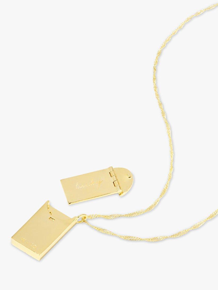 Product image 9 of 10, which shows Wanderlust + Co Red Packet Pendant Necklace, Gold
