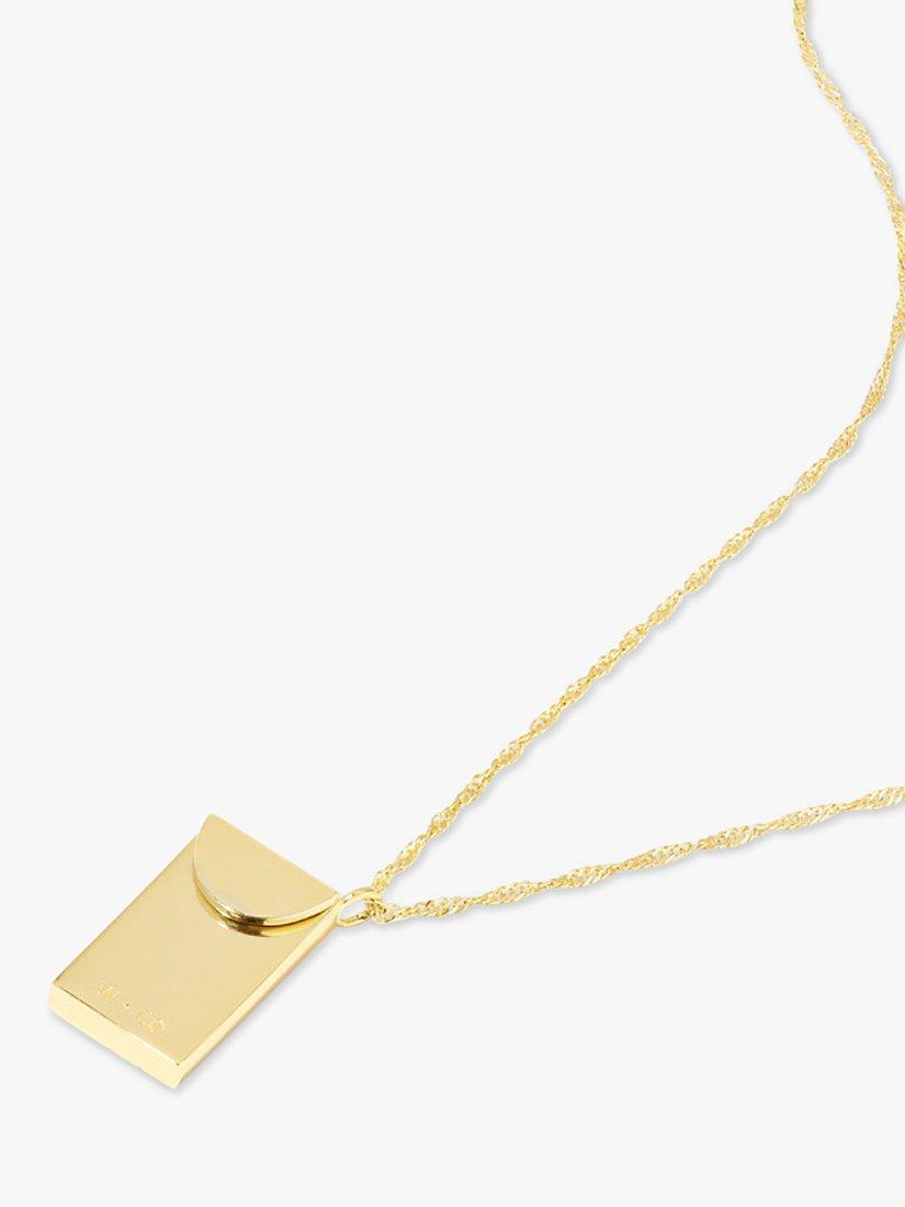 Product image 10 of 10, which shows Wanderlust + Co Red Packet Pendant Necklace, Gold