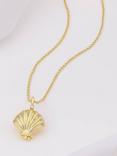 Wanderlust + Co Sundaze Shell Pendant Necklace, Gold