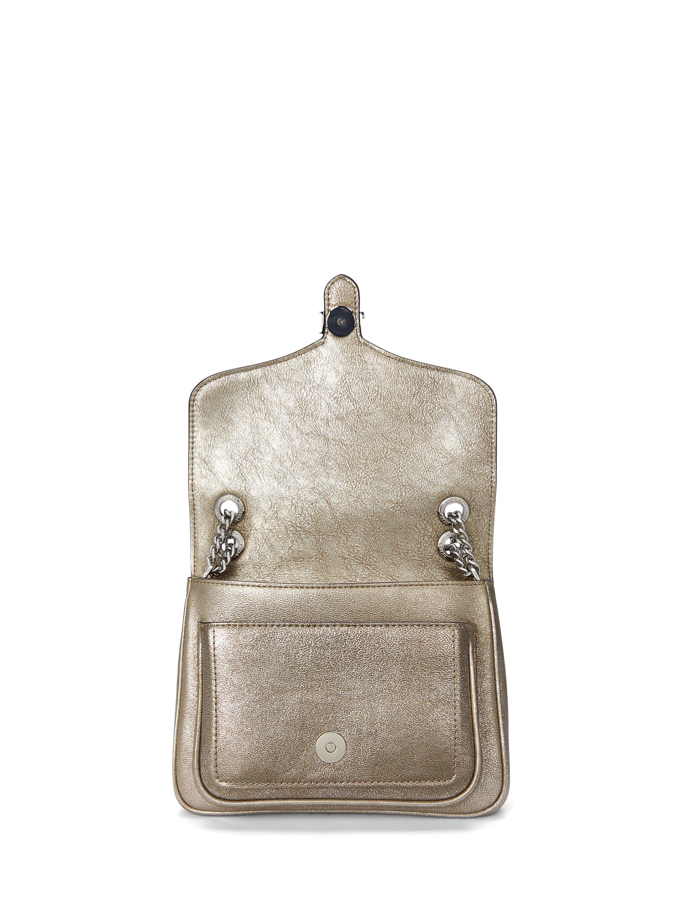 Lauren Ralph Lauren Bradley Small Metallic Leather Crossbody Bag