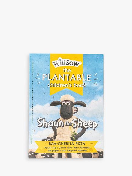 Willsow - Shaun the Sheep 'Baa-gherita Pizza' Plantable Children's Book, Multi