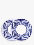 Spode Steccato Narrow Stripe Earthenware Side Plate, Set of 2, 18cm, Blue/White