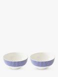 Spode Steccato Narrow Stripe Earthenware Bowl, Set of 2, 16.3cm, Blue/White