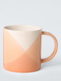 John Lewis Harlequin Stoneware Mug, 300ml, Orange
