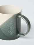John Lewis Harlequin Stoneware Mug, 300ml, Green