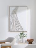 John Lewis 'Gathers' Framed Hand Painted 3D Canvas, 100 x 70cm, Neutral