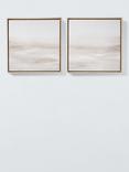 John Lewis 'Desert Sands' Framed Embellished Canvas Print, Set of 2, 35 x 35cm, Sand