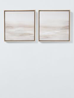 John Lewis 'Desert Sands' Framed Embellished Canvas Print, Set of 2, 35 x 35cm, Sand, Sand