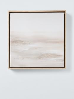 John Lewis 'Desert Sands' Framed Embellished Canvas Print, Set of 2, 35 x 35cm, Sand - view 2, Sand