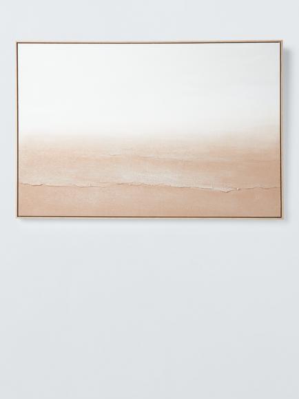 John Lewis 'Sandscape' Framed Hand Painted 3D Canvas, 80 x 120cm, Sand, Sand