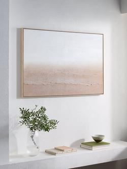 John Lewis 'Sandscape' Framed Hand Painted 3D Canvas, 80 x 120cm, Sand - view 2, Sand