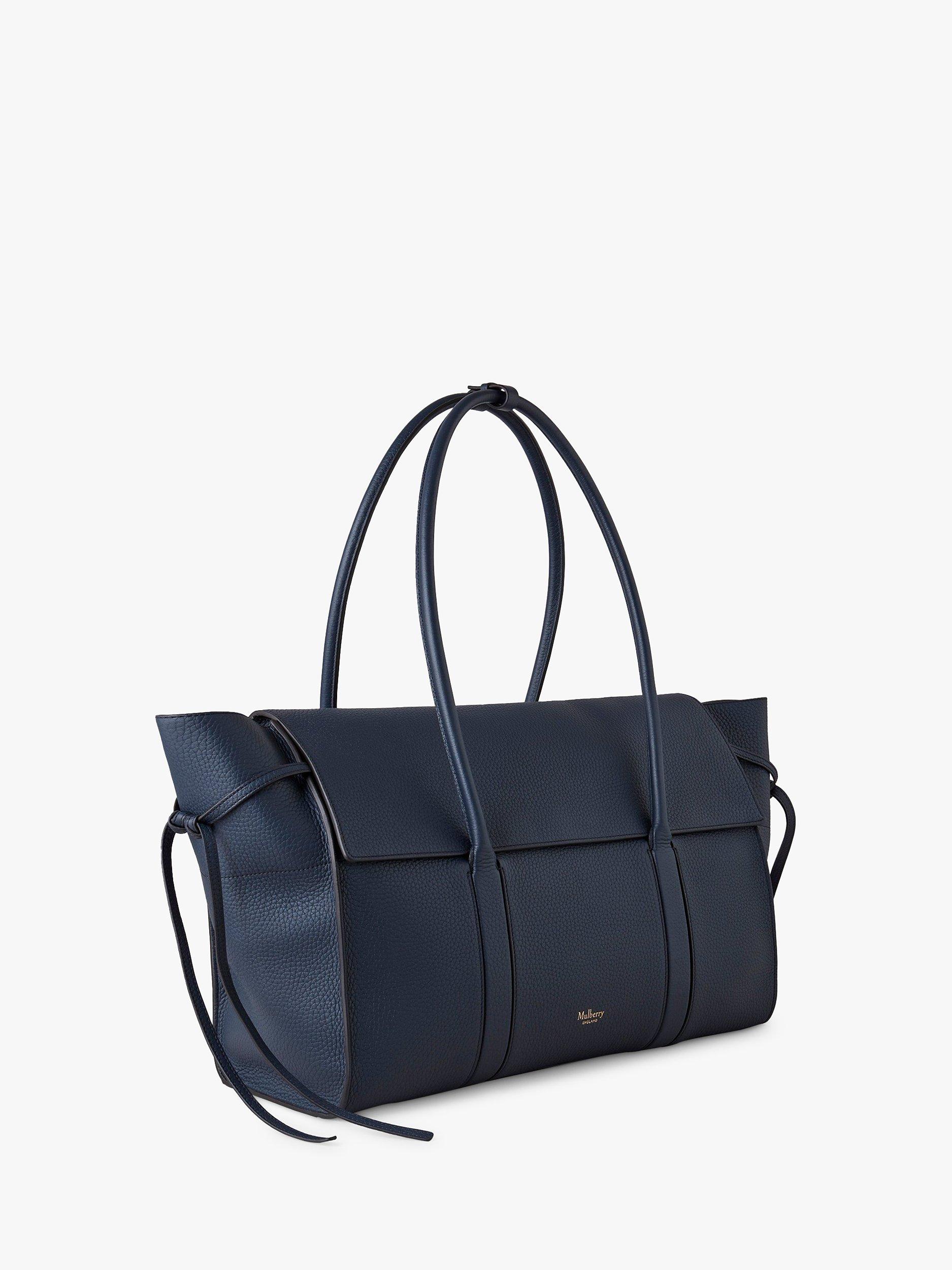 Product image 3 of 5, which shows Mulberry Soft Bayswater Heavy Grain Leather Tote Bag, Night Sky