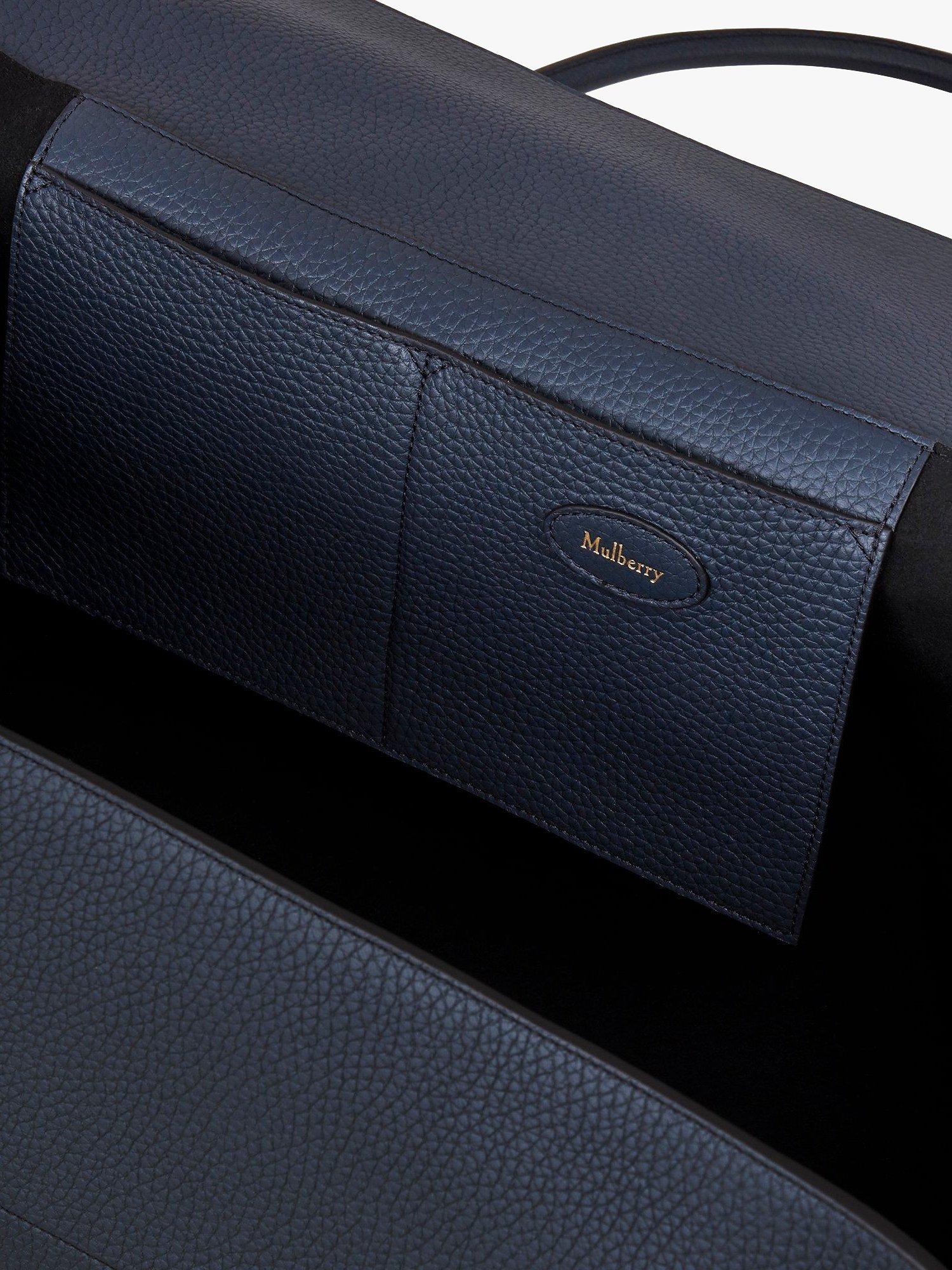 Product image 4 of 5, which shows Mulberry Soft Bayswater Heavy Grain Leather Tote Bag, Night Sky