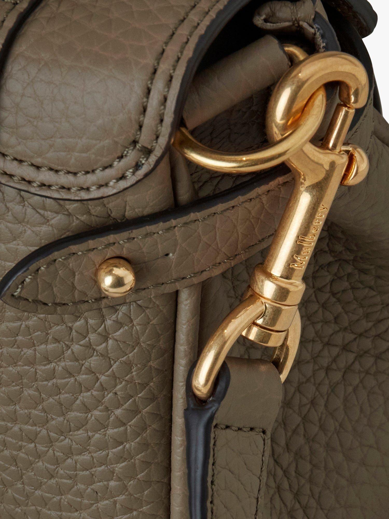 Product image 5 of 6, which shows Mulberry Mini Alexa Heavy Grain Leather Cross Body Bag, Linen Green