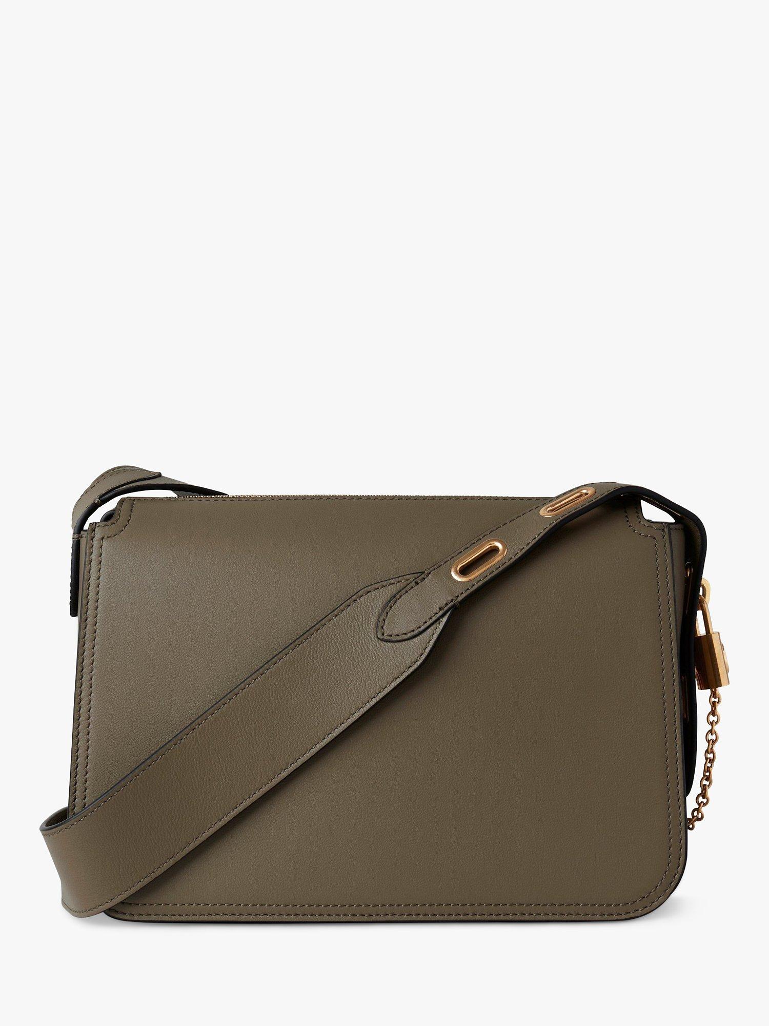 Mulberry Billie Micro Classic Grain Leather Cross Body Bag, Linen Green