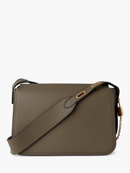 Mulberry Billie Micro Classic Grain Leather Cross Body Bag - view 2, Linen Green