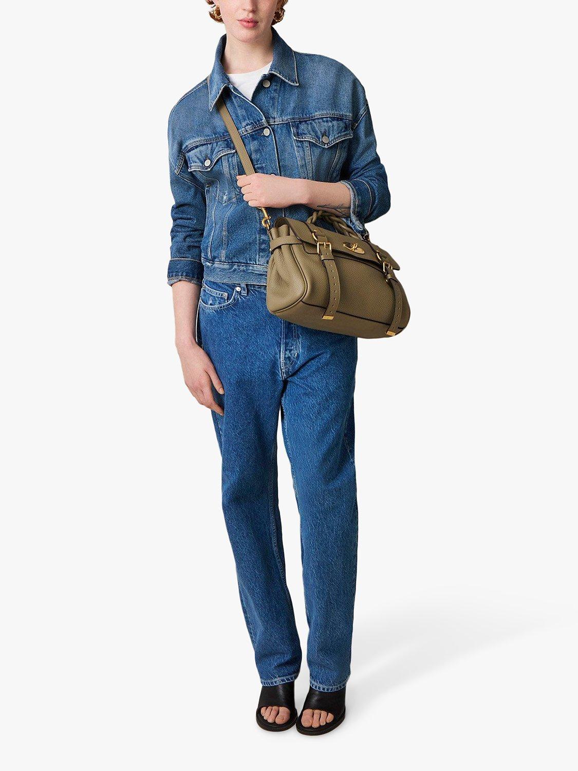 Product image 7 of 7, which shows Mulberry Alexa Heavy Grain Leather Shoulder Bag, Linen Green