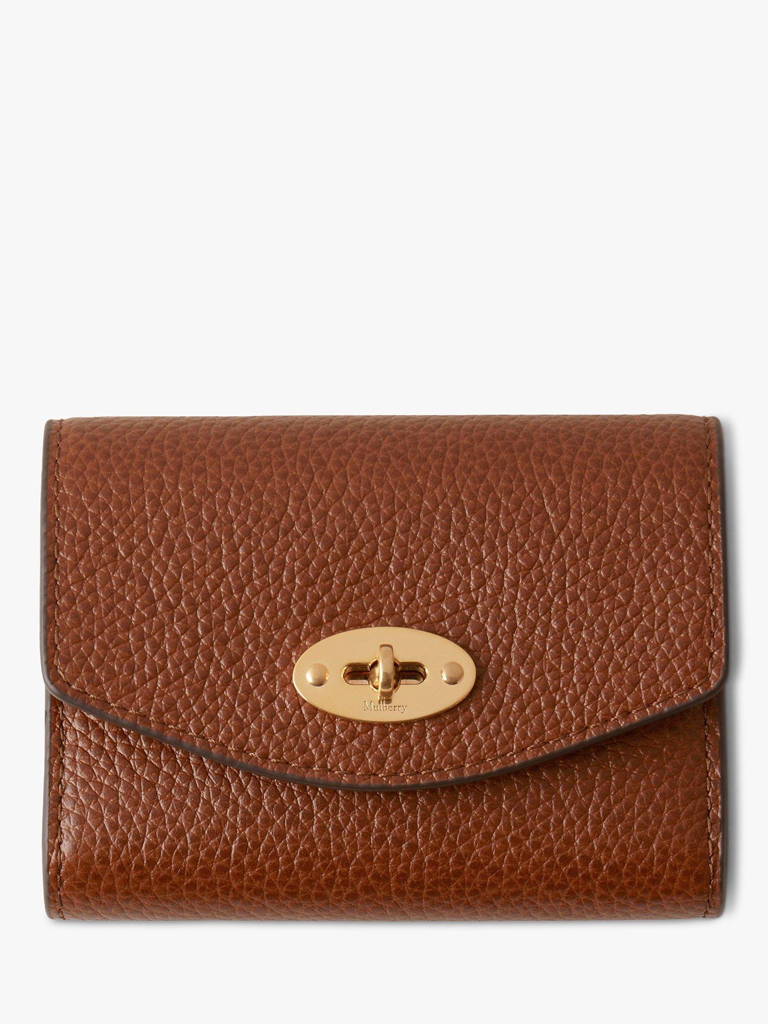 Product image 1 of 2, which shows Mulberry Darley Small Classic Grain Leather Concertina Wallet, Oak