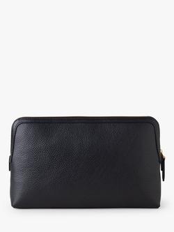 Mulberry Classic Grain Leather Medium Cosmetic Pouch, Black - view 2, Black