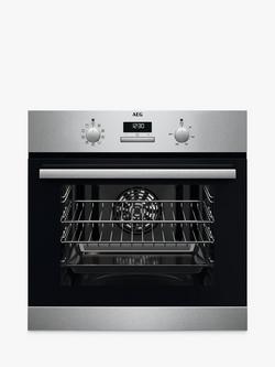 AEG BSX23101XM Built In Electric Single Oven, Stainless Steel, Stainless Steel