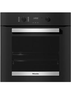 Miele H2455B Built-In Electric Single Oven, Black, Black