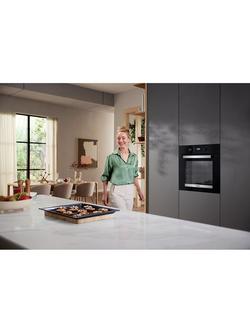 Miele H2455B Built-In Electric Single Oven, Black - view 2, Black