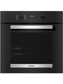 Miele H2455BP Built-In Electric Single Oven, Black, Black